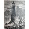 Image 1 : Rare Signed Lithograph"The Fourth Eddy Stone Lighthouse"