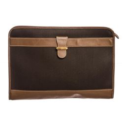 Dunhill Brown Canvas Leather Document Holder