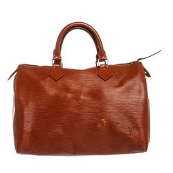 Louis Vuitton Brown Epi Speedy 30 cm Satchel Bag
