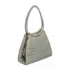 Image 2 : Judith Leiber Green Alligator Embellished Handle Evening Bag