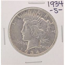 1934-S $1 Peace Silver Dollar Coin