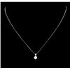 Image 1 : 0.70 ctw Diamond Pendant And Chain - 14KT White Gold