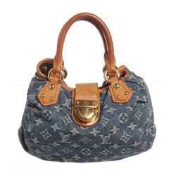 Louis Vuitton Blue Denim Monogram Mini Pleaty Bag