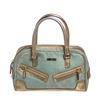Gucci Metallic Green Gold Zipper Doctor Satchel Bag