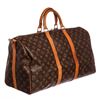 Image 4 : Louis Vuitton Monogram Canvas Leather Keepall 50 cm Bandouliere Duffle Bag