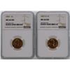 Lot of 1957 & 1957-D Lincoln Wheat Penny Coins NGC MS66RD