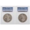 Lot of 1884-O & 1885-O $1 Morgan Silver Dollar Coins PCGS MS63