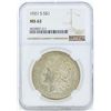 Image 1 : 1921-S $1 Morgan Silver Dollar Coin NGC MS62