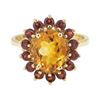 Image 2 : 3.32 ctw Citrine and Garnet Ring - 14KT Yellow Gold