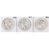Lot of (3) 1924 $1 Peace Silver Dollar Coins