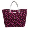 Gucci Burgundy Pink Canvas Leather Girls' Heart Print Tote Bag