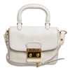 Miu Miu White Leather Madras Satchel Shoulder Bag