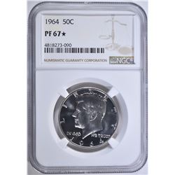 1964 KENNEDY HALF DOLLAR NGC PF67*