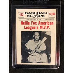1961 Nu Card Scoops #472 NELLIE FOX AMERICAN LEAGUE'S M.V.P