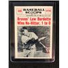 Image 1 : 1961 Nu Card Scoops #408 BRAVES' LEW BURDETTE WINS NO-HITTER, 1 TO 0