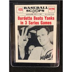 1961 Nu Card Scoops #435 BURDETTE BEATS YANKS IN 3 SERIES GAMES