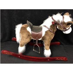 PLUSH SOUND & LIGHT KID'S ROCKING HORSE