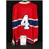Image 1 : JEAN BELIVEAU SIGNED CANADIENS KNIT JERSEY (JUST IN CASE COA)