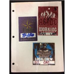 COLLECTIBLE BACKSTAGE MUSIC SATIN WORKING PASSES LOT