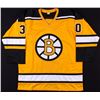 Image 3 : Gerry Cheevers Signed Bruins Jersey Inscribed "HOF 85" (JSA COA)