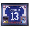 Image 1 : Odell Beckham Jr. Signed Giants 35" x 43" Custom Framed Jersey (JSA Hologram)