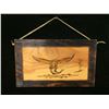 Image 1 : NATIVE ART WOODEN WALL PLAQUE BY PETER WABASSE (1985) 12" X 8"