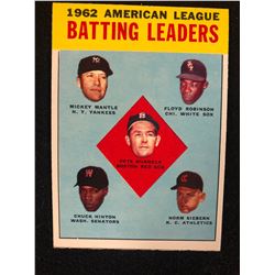 1963 Topps #2 1962 American League Batting Leaders