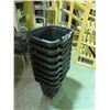 Image 2 : 8 BLACK SHOPPING BASKETS W/WHEELS