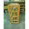 Image 2 : 4 TIER BAKERY PRODUCT SHELVING, SOLID OAK ON WHEELS, 4'X4'X20"