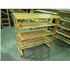 Image 3 : 4 TIER BAKERY PRODUCT SHELVING, SOLID OAK ON WHEELS, 4'X4'X20"