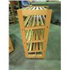 Image 2 : 4 TIER BAKERY PRODUCT SHELVING, SOLID OAK ON WHEELS, 4'X4'X20"