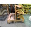 Image 2 : 3 TIER FRONT, 1 SHELF BACK, ON WHEELS, SOLID OAK 4'X4'