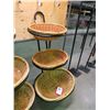 Image 2 : 3 TIER WICKER BASKET PRODUCT MERCHANDISING STAND, METAL FRAME 4'6"H