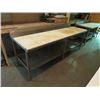 Image 1 : MEAT CUTTING TABLE, STAINLESS W/ CUTTING BOARD TOP AND KNIFE HOLDERS, UNDER-COUNTER SHELF 31"DX3'HX8