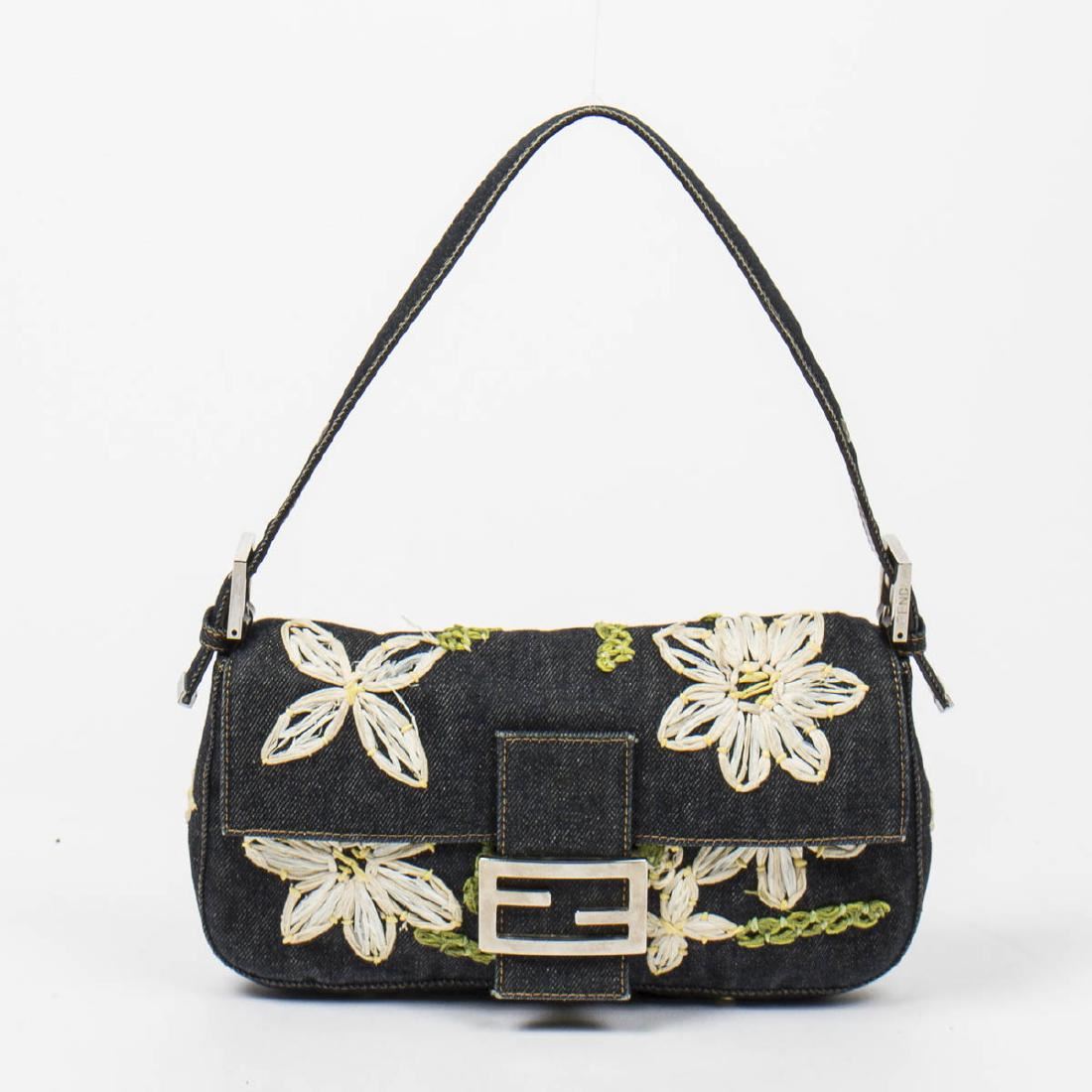 fendi baguette denim