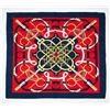 Image 1 : HERMES "Eperon d'or" Scarf in red and Navy blue twill