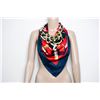 Image 2 : HERMES "Eperon d'or" Scarf in red and Navy blue twill