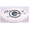 Image 1 : Brett Favre Signed Packers Logo Football Inscribed "GBP HOF 2015" (Favre Hologram)