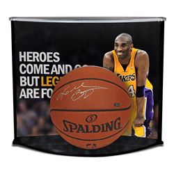 Kobe Bryant Signed NBA Game Ball Series Basketball With Custom Curve Display Case (Panini COA)