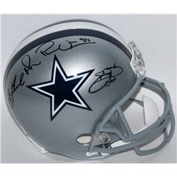 Emmitt Smith, Troy Aikman  Michael Irvin Signed Cowboys Full-Size Helmet (Radtke COA, Aikman  Smith 