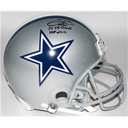Emmitt Smith Signed Cowboys Full-Size Authentic Pro-Line Helmet Inscribed "3x SB Champs"  "HOF 2010"