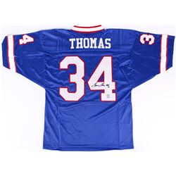 Thurman Thomas Signed Bills Jersey Inscribed "HOF 07" (Thomas Hologram)