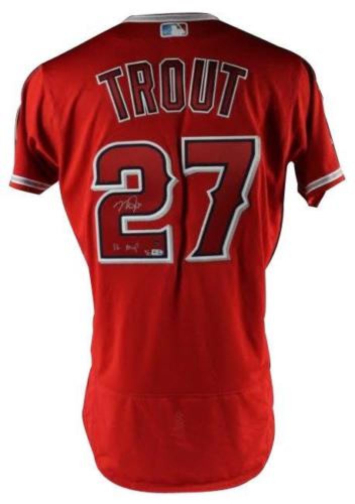 mike trout autographed jersey