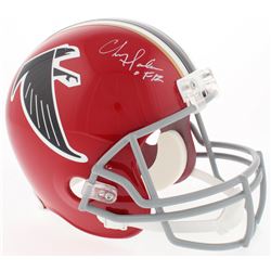 Chris Doleman Signed Falcons Full-Size Throwback Helmet Inscribed "HOF 12" (Radtke COA)
