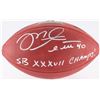 Image 1 : Mike Alstott Signed Official Super Bowl XXXVII Logo Football Inscribed "SB XXXVII Champs!" (Radtke C