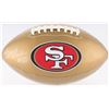 Image 1 : Jerry Rice Signed 49ers Logo Gold Leather Football (Radtke COA)