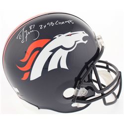 Ed McCaffrey Signed Broncos Full-Size Helmet Inscribed "2x SB Champs" (Radtke COA)