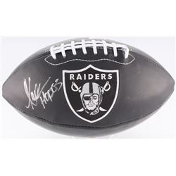 Marcus Allen Signed Raiders Logo Black Leather Football Inscribed "HOF 03" (Radtke COA)
