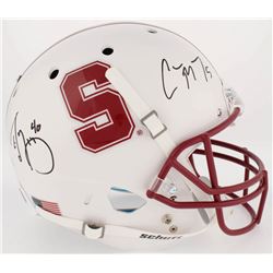 Ed McCaffrey  Christian McCaffrey Signed Stanford Cardinals Full-Size Helmet (McCaffrey Hologram  Ra