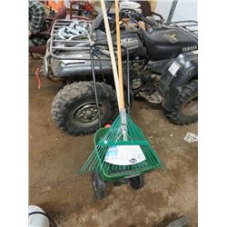 Fertilizer Cart & 2 rakes